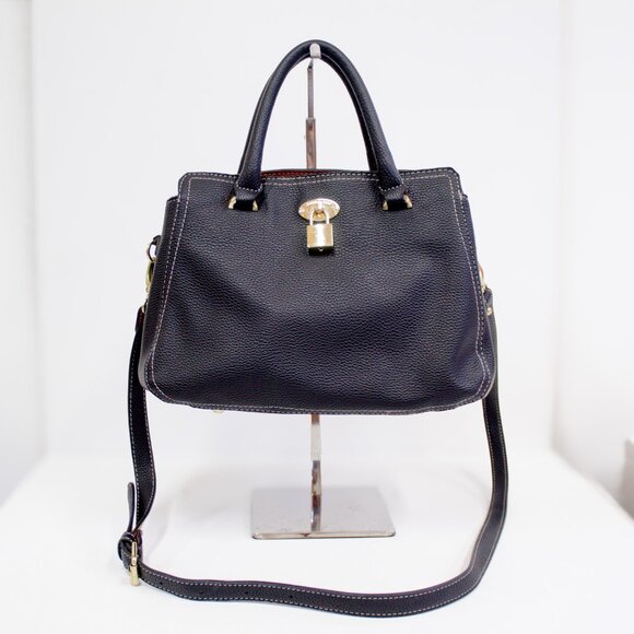 London Fog Women's Diana Signature Double Zip Crossbody Bag - Picture 3 of 11